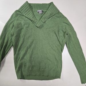 Ann Taylor Cashmere Forest Green Sweater